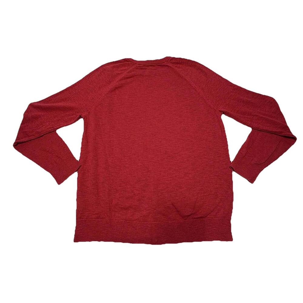 Banana Republics Organic SLUB Cotton Men’s Large Red Sweater - Picture 2 of 11